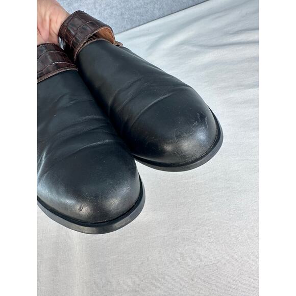 Ariat Womens sz 9.5 Black & Brown Clogs Western Classic Slip-On Low Heel Comfort - Picture 14 of 15